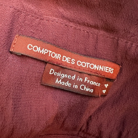 Comptoir Des Cotonniers Elegant Burgundy Women's Skirt size 44 - Picture 6 of 7